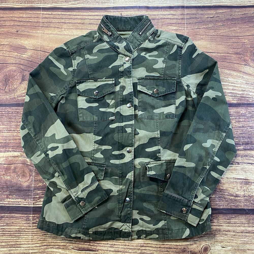 Love Tree SZ M Green ARMY Camo Military Casual Wear Utility Lightweight Jacket